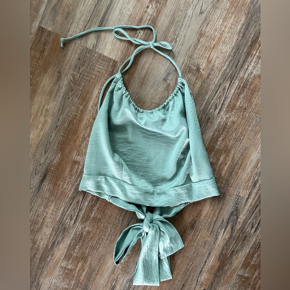 Satin halter top